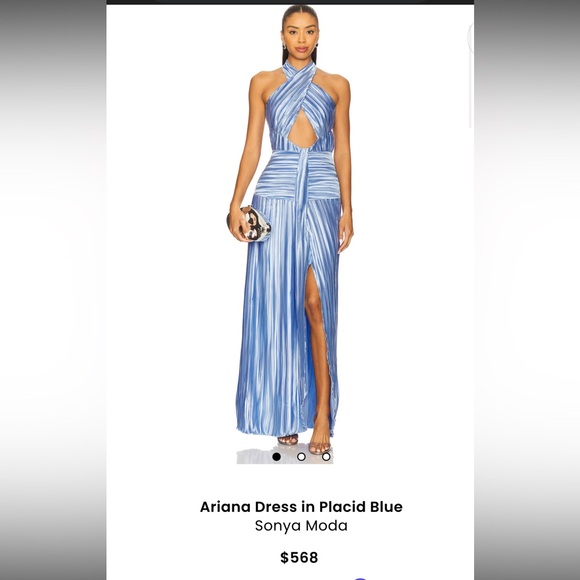 Sonya Moda Ariana Dress - Blue Plisse Dress - Picture 1 of 7